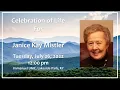 Celebration of Life Service for Kay Mistler