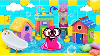 Mini łazienki dla lalek DIY | Wanny, dekoracje i małe dodatki
