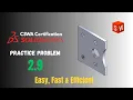 SOLIDWORKS Practice Problem 2 9 Solution CSWA Preparation CAD Exercise