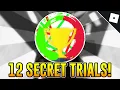 How to get the 12 SECRET TRIALS BADGE in BE CRUSHED BY A SPEEDING WALL Roblox