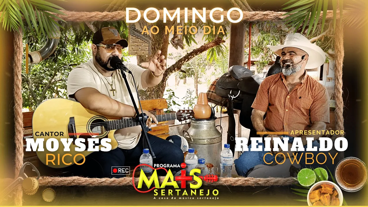 Só Modão com o Cantor Moysés Rico no Programa Mais Sertanejo - Apresentador Reinaldo Cowboy