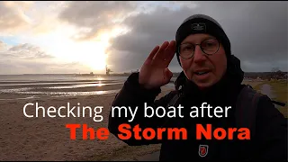 Checking out my boat after the storm Nora