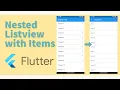 Flutter Tutorial Nested Listview with Navigator to Items