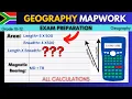 ALL GEOGRAPHY MAPWORK CALCULATIONS Grade 10-12 Geography Mapwork