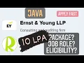 EY JAVA DEVELOPER RELEVEL new job opening 2022
