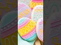 Easter egg sugar cookie decorated with royal icing