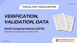 Topical Past Year Questions Verification Validation Data