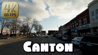 Driving Around Small Town Canton Illinois in 4k