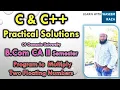 Program 3 Program to Multiply Two floating numbers in C BCOM CA II Semester Osmania University