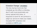 MBTA Commuter Rail Fairmount Line Schedule Change UPCOMING Monday April 5