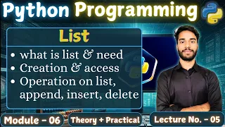 L-6 5 List in Python Creation Access Operations Python Programming