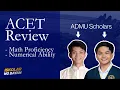 ACET 2025 Review Numerical Ability and Math Proficiency