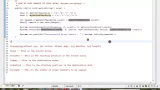 HOW TO COPY ARRAYS IN JAVA USING SYSTEM ARRAYCOPY