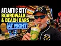 Atlantic City Boardwalk at NIGHT Beach Bars Steel Pier HUGE Crowds Let Me Be Your Guide