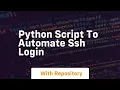 python script to automate ssh login