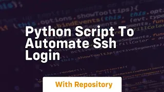 python script to automate ssh login