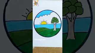 رسم سهل تعلم بالخطوات كيفية رسم منظر طبيعي Mazaganart Drawing رسم منظر طبيعي  رسم سهل تعلم بالخطوات كيفية رسم منظر طبيعي Mazaganart Drawing رسم منظر طبيعي