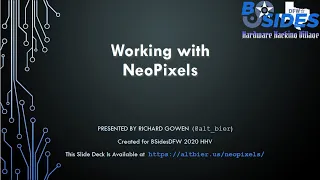 Working With NeoPixels HHV2020