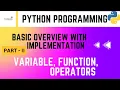 Fundamentals of Python Programming Python Operators Function Part 2