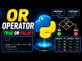 OR Operator in Python Explained for Beginners Lecture 30 Talent Kaksha