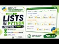 Lists in Python Practical Part 1 Indexing Slicing Lesson 19 Practical