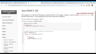 Programming In Java Unit 7 week 5 Q2