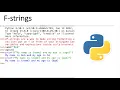 Quick Guide to F-strings in Python