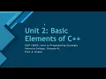 COP1000C - Intro to Prog Concepts Unit 2 Coding Examples