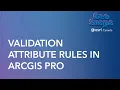 Validation Attribute Rules in ArcGIS Pro