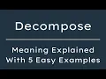 What Does Decompose Mean Decompose Meaning in English With 5 Example Sentences
