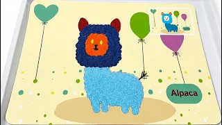 Coloring an Alpaca with Sand Art 🦙🌈 | So Satisfying!