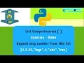 Exercise List Comprehension Python tutorial