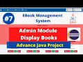 Display Books Admin Ebook Advance Java Web Project using Servlet JSP Project