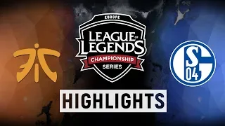 FNC vs. S04 - EU LCS Week 6 Day 1 Match Highlights (Summer 2018)