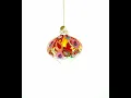 Paisley Design Teardrop Glass Christmas Ornament CC-1357