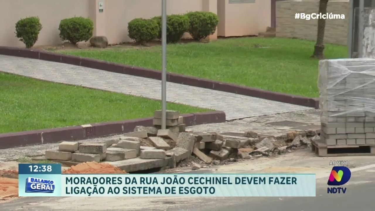 Moradores da rua João Cechinel devem providenciar ligação à rede de esgotamento sanitário em janeiro