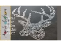 Floral Deer Silhouette Painting Free Acrylic Tutorial Time Lapse Deer Head with Antlers Flowers