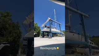 We didn’t plan on being on the hard this soon. Check out why in our latest #vlog. #sailing #haulout