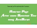 Redirect page after delay using JavaScript