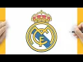 HOW TO DRAW THE REAL MADRID LOGO EASY DRWAWING