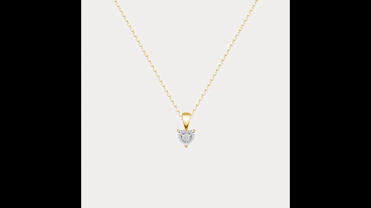 Sterling Silver Round Lab-Grown Diamond Pendant Necklace