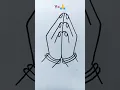 Drawing Namaste from Letter Y Namaste Drawing Easy