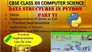 Queue in Python Data Structures in Python Part 6 CBSE Class 12 Computer Science
