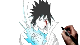 How to Draw Sasuke Chidori | Step By Step | Naruto