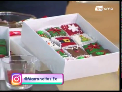 Aprenda a realizar brownies navideños