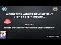 Wordpress Widget Development Beginner Tutorials Step by Step - Render Widget Data to Frontend