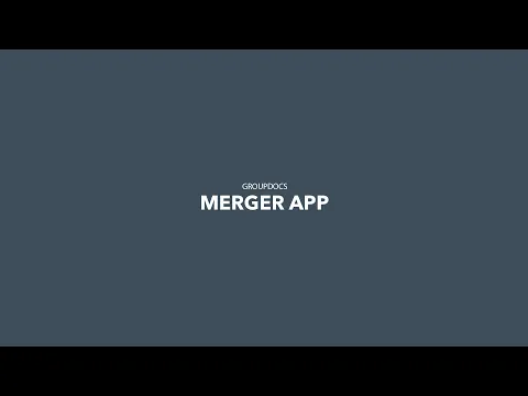  Merger Video Tutorial