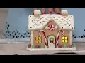 Lenox Porcelain Lit Gingerbread House with Gem 24K Gold Trim on QVC