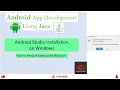 How to Resolve Android HAXM Error Android App Development Android studio tutorial VTU MAD Lab