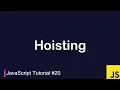 JavaScript Tutorial Variable Function Hoisting in JavaScript